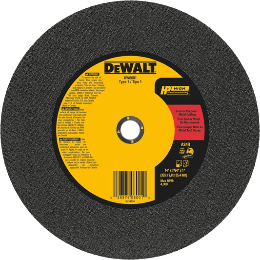 DeWalt 14 in. D X 1 in. X 7/64 in. thick Aluminum Oxide Chop Saw Wheel 1 pc