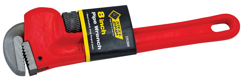 Steel Grip Pipe Wrench 8 in. L 1 pc