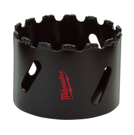 Milwaukee 1-3/8 in. Tungsten Carbide Grit 1.8 in. L X 1/4 in. D Hole Saw