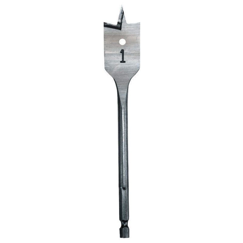 Milwaukee 1-3/8 in. X 6 in. L Heat-Treated Steel Flat Boring Bit Quick-Change Hex Shank 1 pc