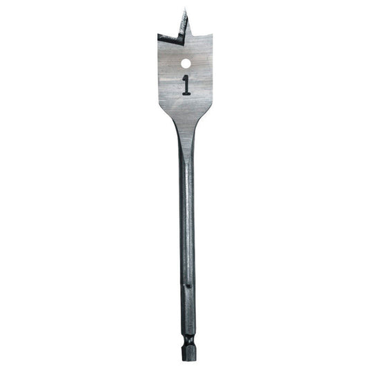 Milwaukee 9/16 in. X 6 in. L Heat-Treated Steel Flat Boring Bit Quick-Change Hex Shank 1 pc