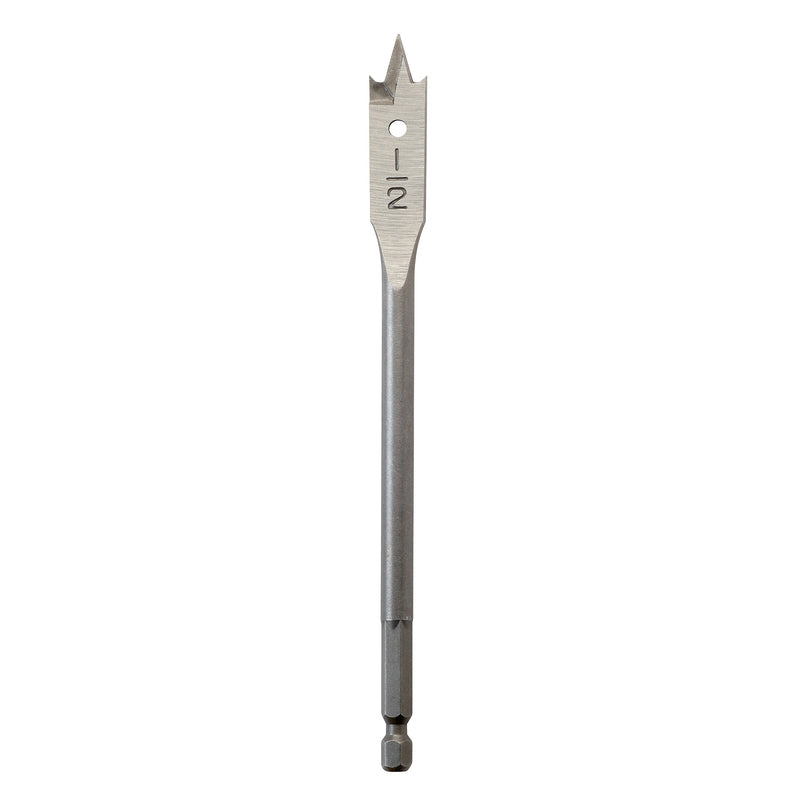 Milwaukee 1/2 in. X 6 in. L Heat-Treated Steel Flat Boring Bit Quick-Change Hex Shank 1 pc