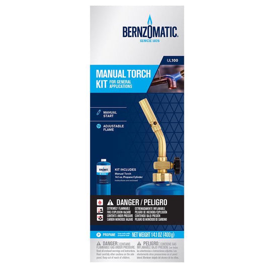 Bernzomatic 14.1 oz Classic Torch Kit Brass 2 pc Propane