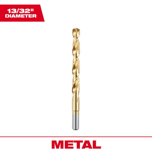 Milwaukee Thunderbolt 13/32 in. X 5-1/4 in. L Titanium Drill Bit 3-Flat Shank 1 pc