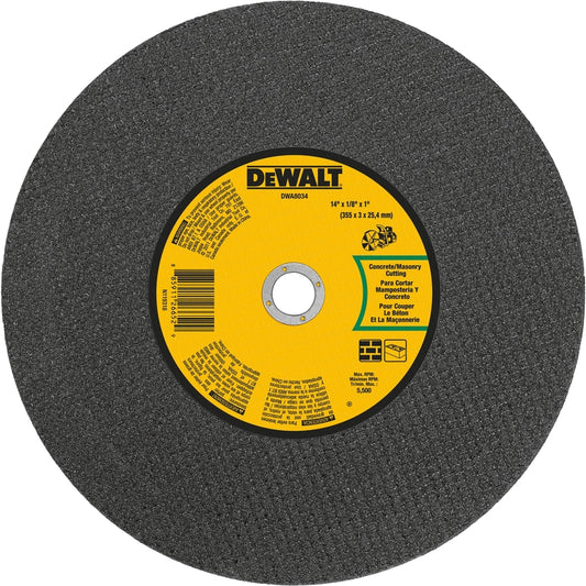 DeWalt High Performance 14 in. D X 1 in. X 1/8 in. thick Aluminum Oxide Masonry Cut-Off Wheel 1 pk