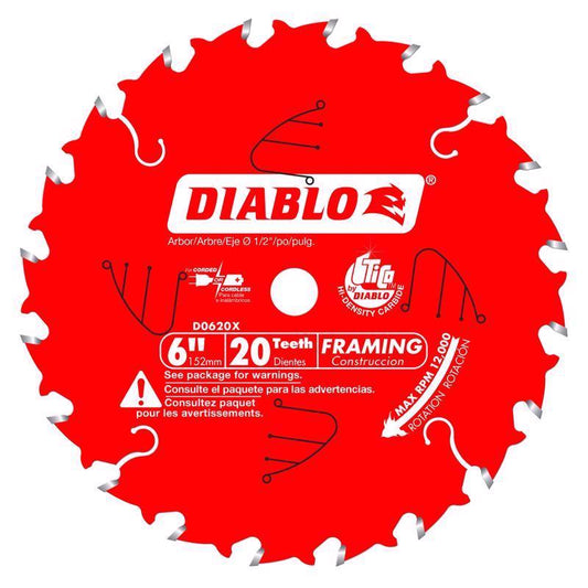 Diablo Tracking Point 6-1/2 in. D TiCo Hi-Density Carbide Framing Blade 1 pk