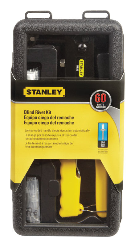 STANLEY Steel Blind Rivet Tool Kit Yellow 60 pc