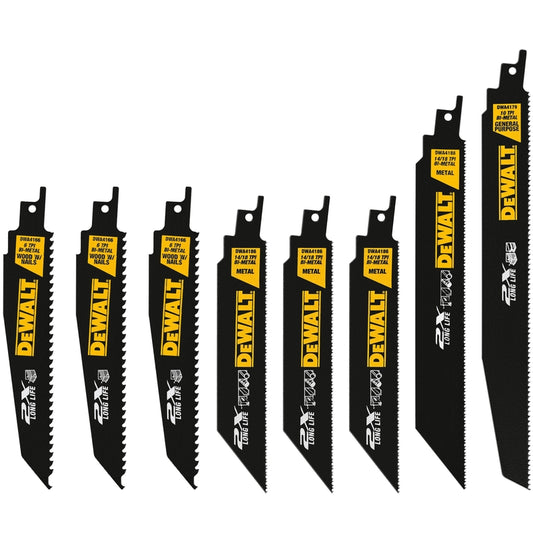 DEWALT 6 in. Bi-Metal Reciprocating Saw Blade Set 6 TPI 8 pk