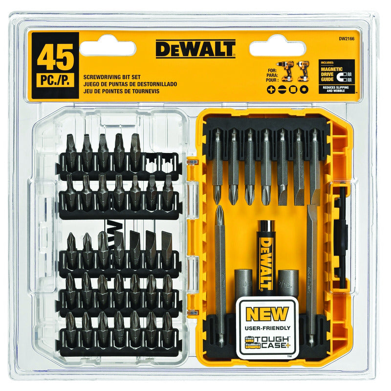 DeWalt Assorted in. X 2 in. L Screwdriving Set Heat-Treated Steel 45 pc