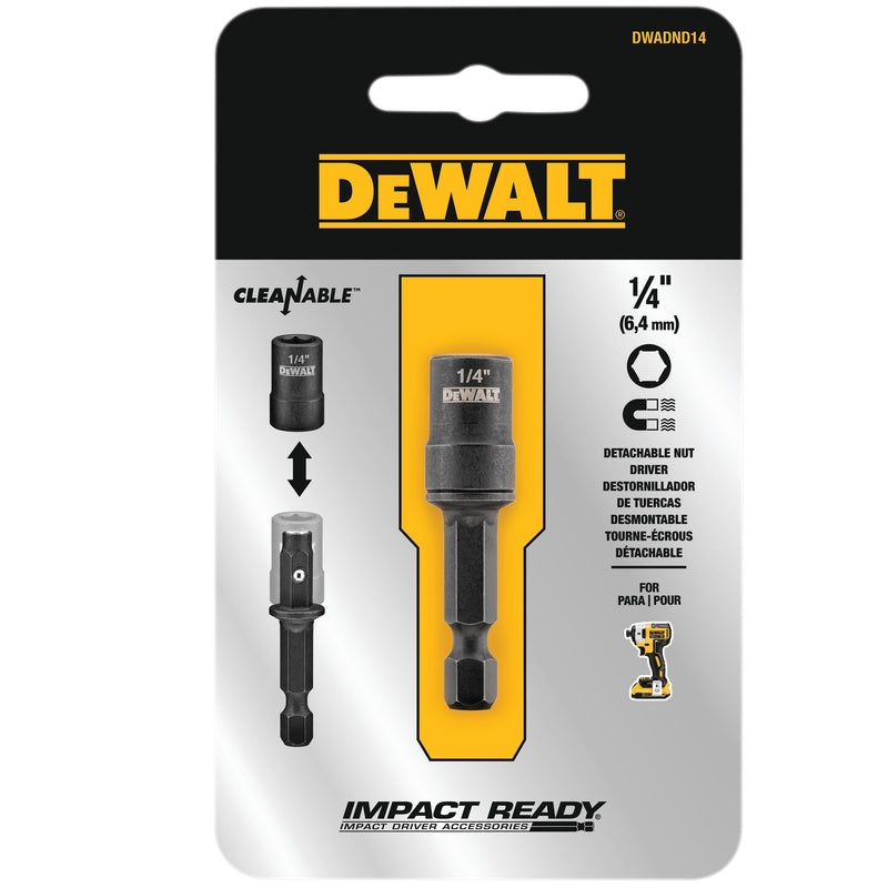 DEWALT Impact Ready 1/4 in. X 2-9/16 in. L Black Oxide Nut Driver 1 pc