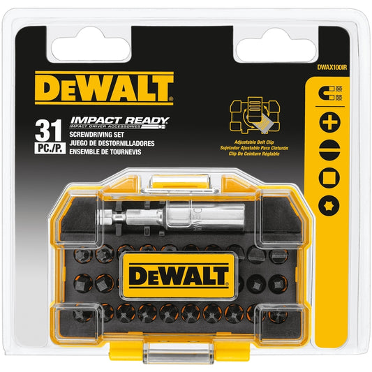 DeWalt Impact Ready Assorted Screwdriver Bit Set Steel 31 pc