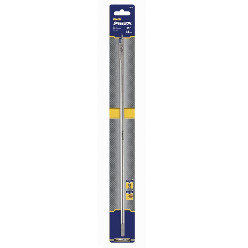 IRWIN Speedbor 3/8 in. X 16 in. L Carbon Steel Wood Boring Bit Hex Shank 1 pc
