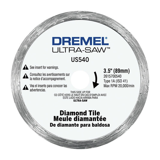 Dremel Ultra-Saw 3-1/2 in. D X 1/2 in. X 0.0787 in. thick Diamond Cutting Wheel 1 pc