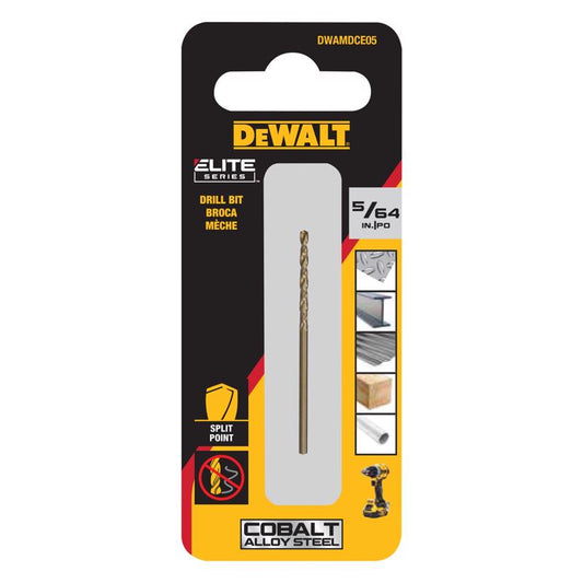 DeWalt ELITE SERIES 5/64 in. X 2 in. L Cobalt Steel Split Point Drill Bit Round Shank 1 pc
