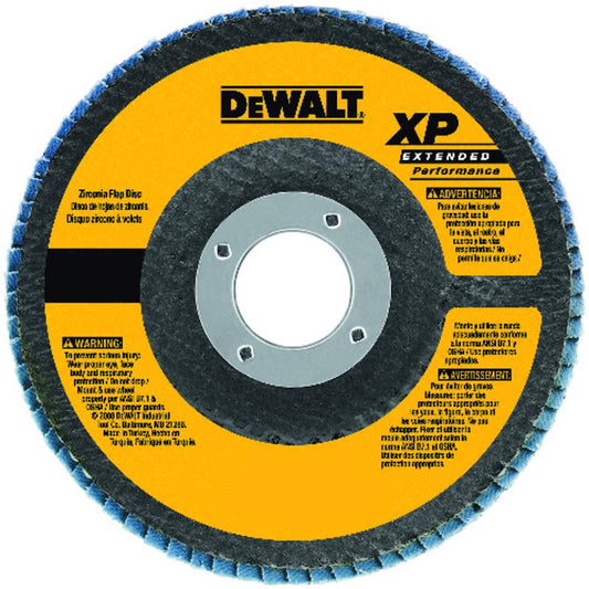 DEWALT Premium XP 4-1/2 in. D X 7/8 in. Zirconia Aluminum Oxide Flap Disc 60 Grit 1 pc