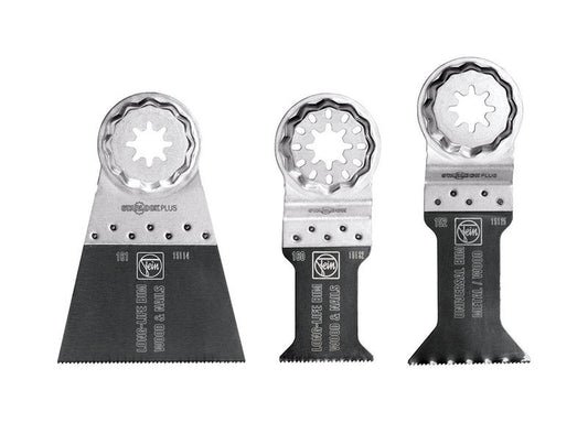 Fein StarlockPlus 1-3/8 1-3/4 2-9/16 in. X 3.8 in. L Bi-Metal E-Cut Saw Blade Set 3 pk