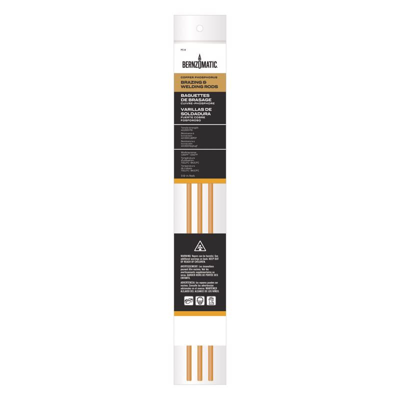 Bernzomatic 1/5 in. D X 12 in. L Copper Soldering Rods 3 pk