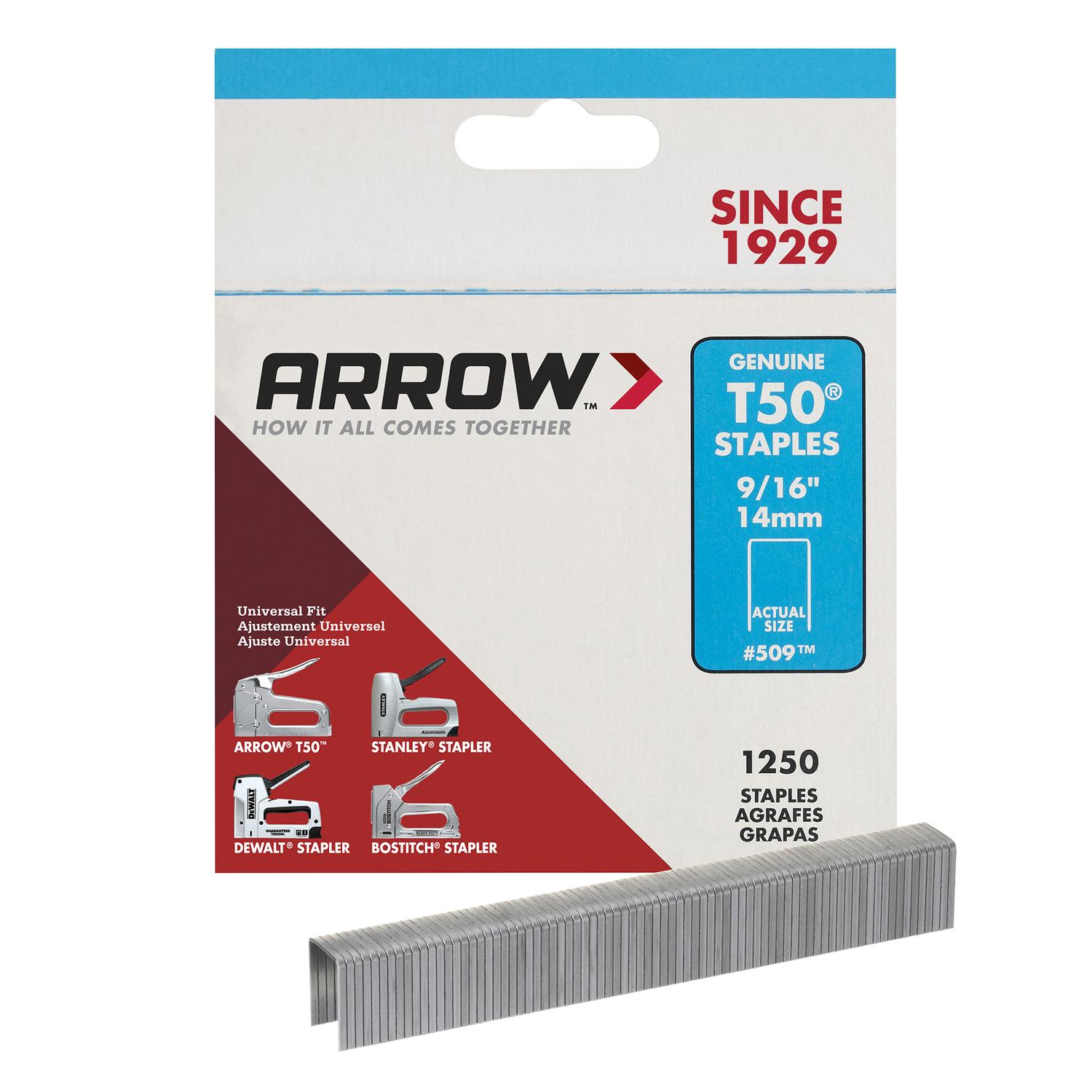 Staple 9/16"T-50 1250Pk
