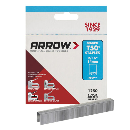 Staple 9/16"T-50 1250Pk