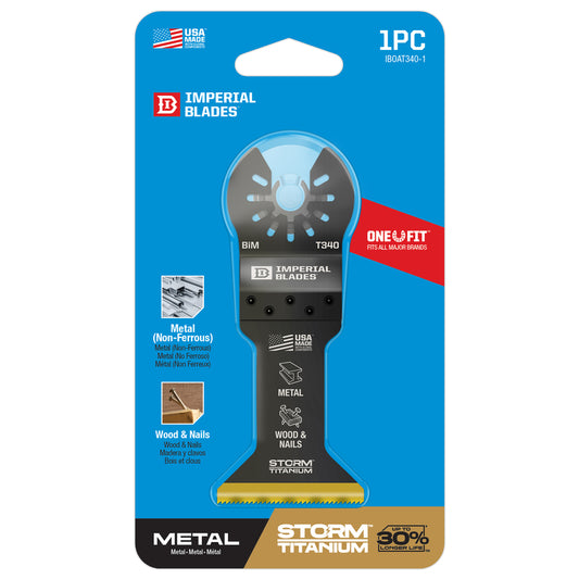 Imperial Blades One Fit 1-3/4 in. L Titanium-Coated Bi-Metal Storm Oscillating Saw Blade Metal 1 pk