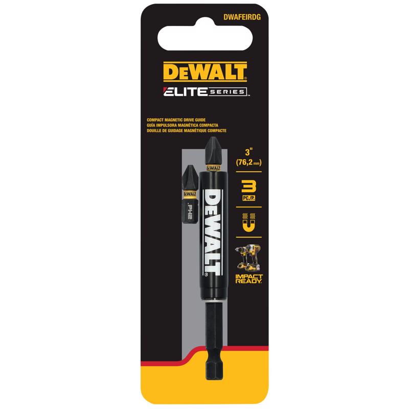 DeWalt ELITE SERIES Phillips 1 in. X 3 in. L Drive Guide Steel 3 pc