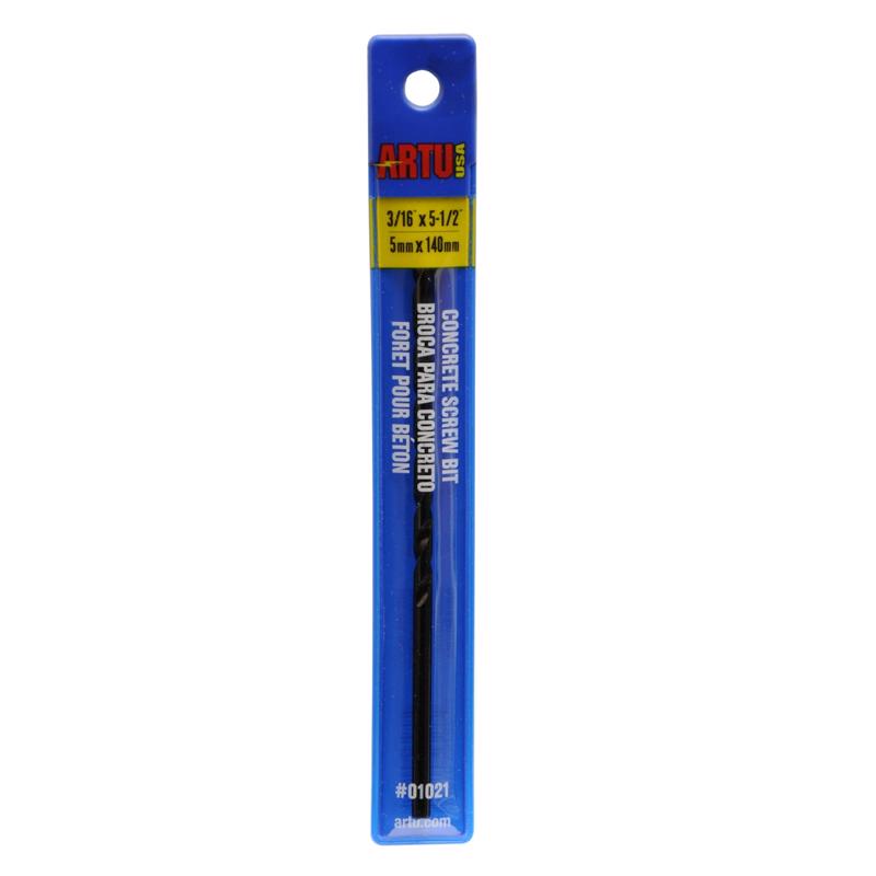 ARTU 3/16 in. X 5-1/2 in. L Tungsten Carbide Tipped Multi-Purpose Drill Bit Straight Shank 1 pc