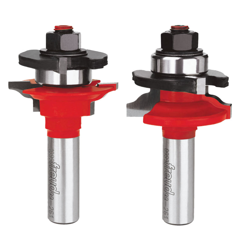Freud 1-3/4 in. D Ogee Profile Rail and Stile Router Bit Set 2 pc