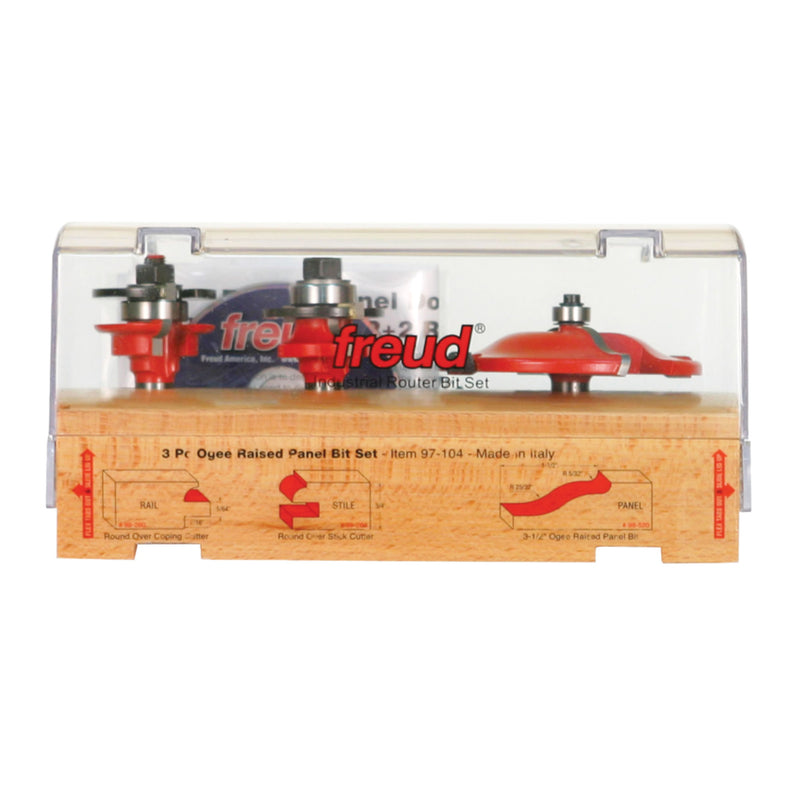 Freud Rail Router Bit Set 3 pc