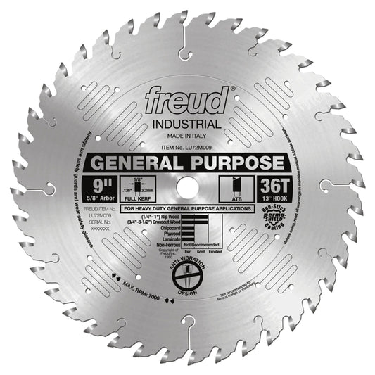 Freud 9 in. D General Purpose TiCo Hi-Density Carbide Circular Saw Blade 1 pk