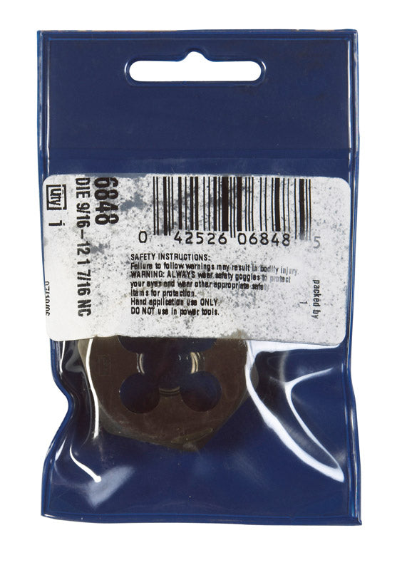 Irwin Hanson SAE 9/16 in. Hexagon Die