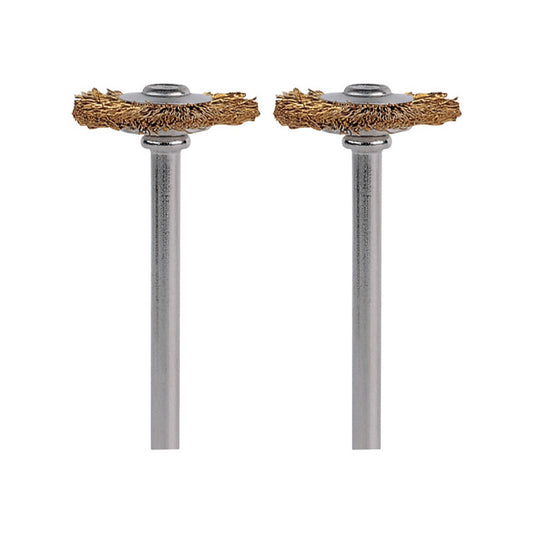 Dremel 3/4 in. X 1.7 in. L Brass Brush 2 pk