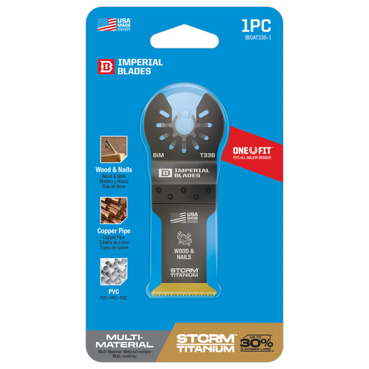 Imperial Blades One Fit 1-1/4 in. L Titanium-Coated Bi-Metal Storm Oscillating Saw Blade 1 pk