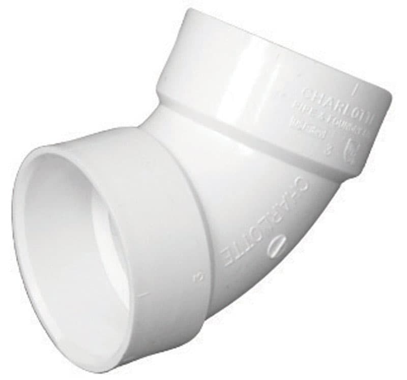 Charlotte Pipe Schedule 40 1-1/2 in. Hub X 1-1/2 in. D Hub PVC 60 Degree Street Elbow 1 pk