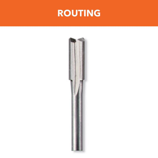 Dremel 3/16 in. D X 3/16 in. X 3 in. L High Speed Steel 1-Flute Straight Router Bit