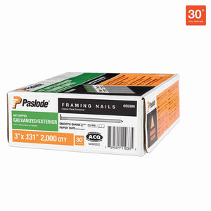 Paslode RounDrive 3 in. L Angled Strip Hot-Dip Galvanized Framing Nails 30 deg 2,000 pk 650386