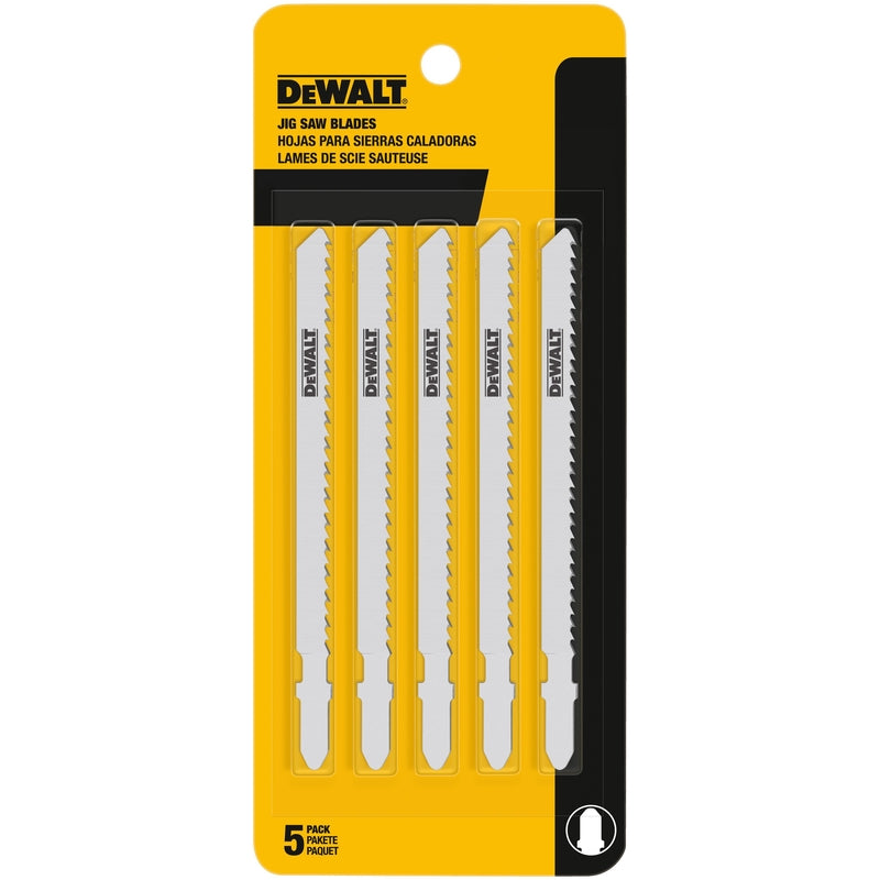 DEWALT 4 in. Cobalt Steel T-Shank Jig Saw Blade 10 TPI 5 pk