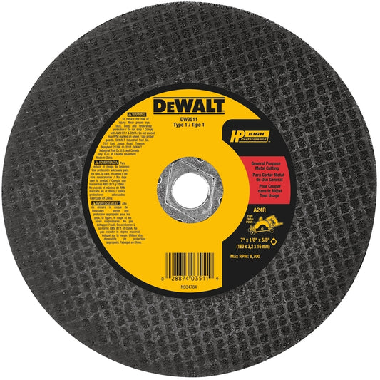 DeWalt High Performance 7 in. D X 5/8 in. X 1/8 in. thick Aluminum Oxide Metal Cutting Saw Blade 1 p
