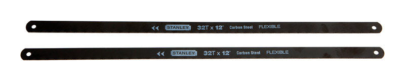 STANLEY 12 in. High Carbon Steel Hacksaw Blades 32 TPI 2 pk