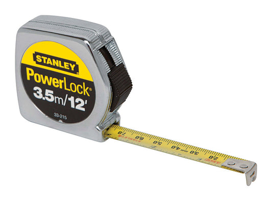 Stanley PowerLock 12 ft. L X 0.5 in. W Compact Tape Measure 1 pk