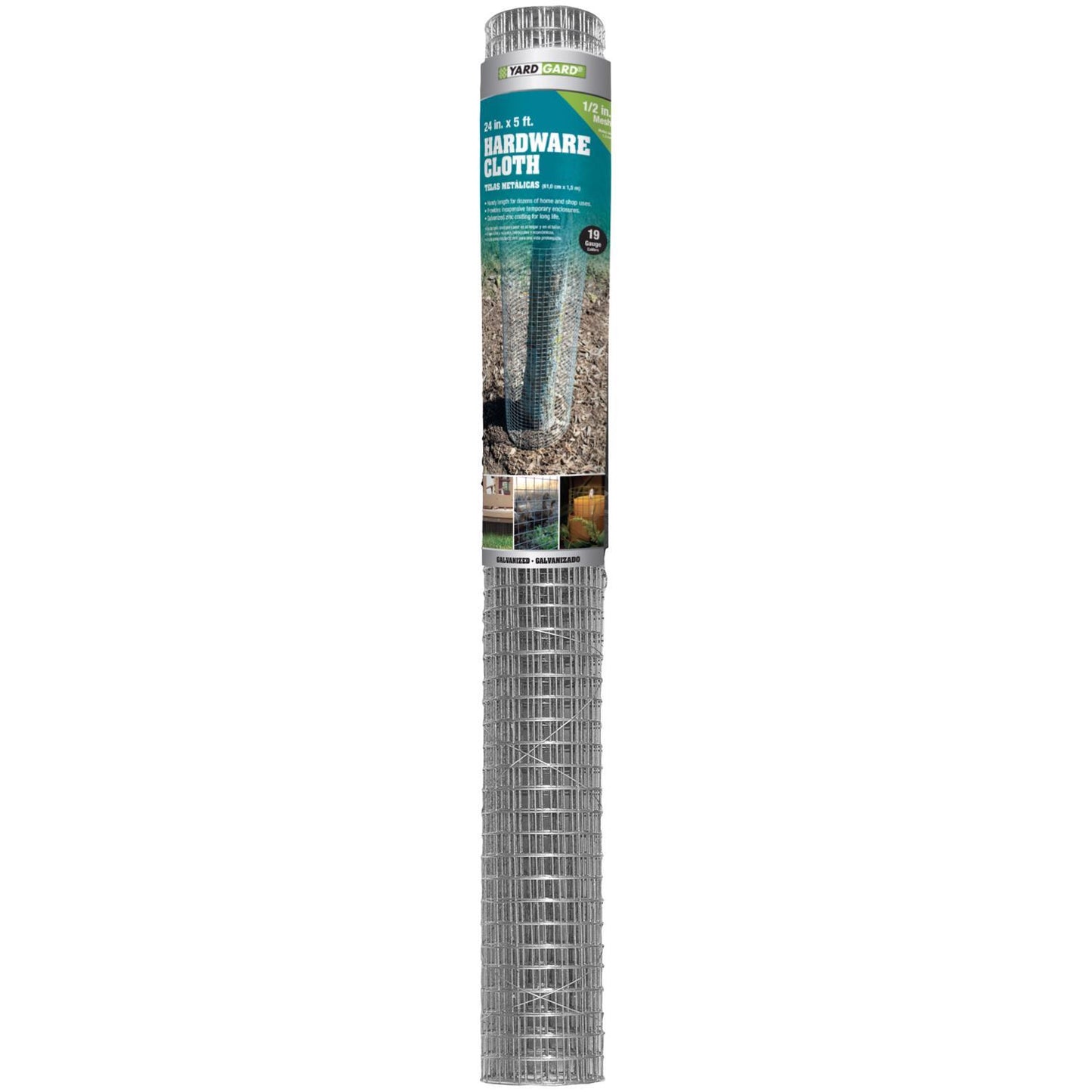 YardGard 24 in. H X 5 ft. L Galvanized Steel Hardware Cloth 1/2 in.