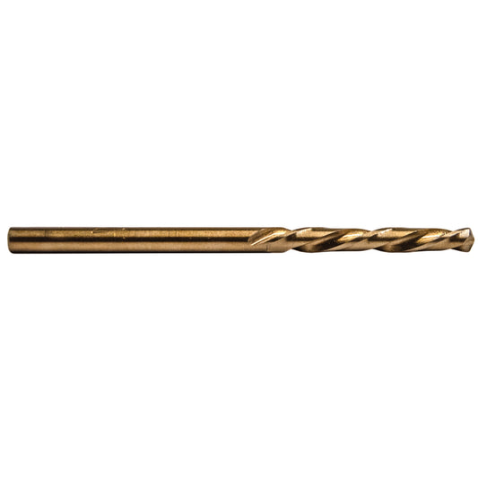 Century Drill & Tool Left 1/8 in. X 2-1/4 in. L Cobalt Steel Stubby Drill Bit Straight Shank 1 pc
