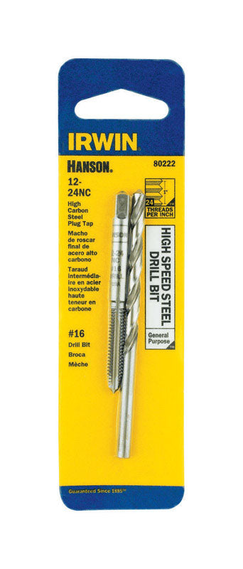 Irwin Hanson 12 - 24 HCS Tap and HSS Drill Bit Set