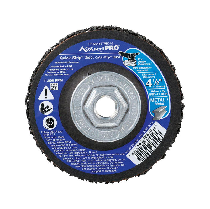 Avanti Pro Quick-Strip 4-1/2 in. D Silicon Carbide Coarse Disc