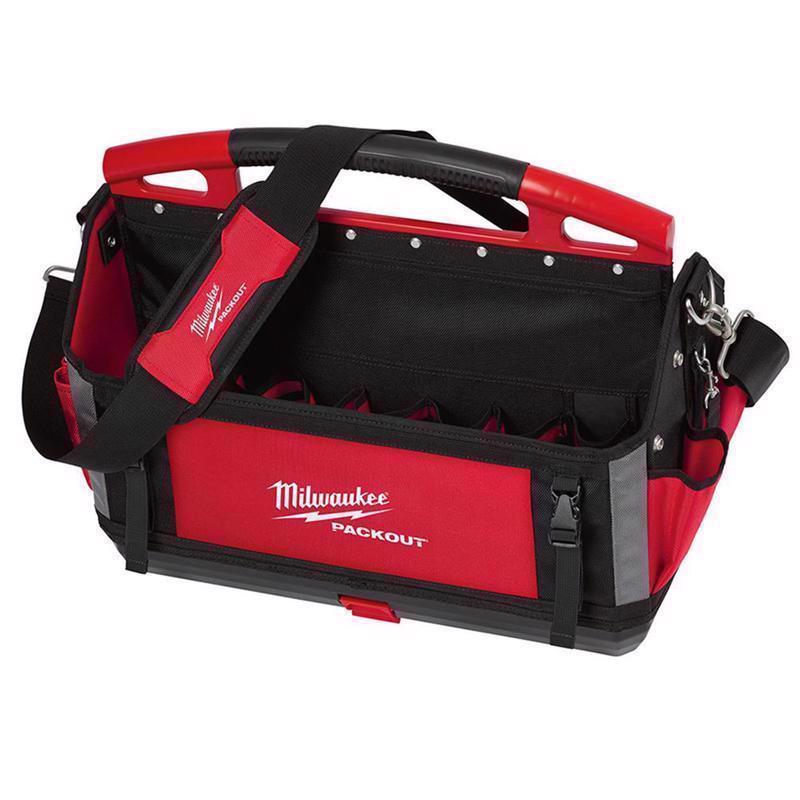 Milwaukee Packout Ballistic Polyester 20' Tool Tote 32 pocket Black/Red 1 pc