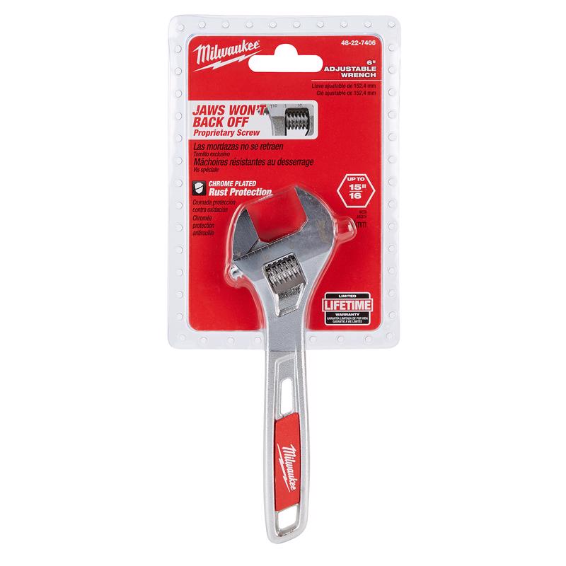 Milwaukee Adjustable Wrench 6 in. L 1 pc