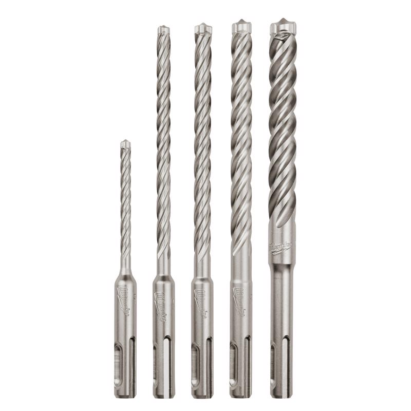 Milwaukee MX4 Assorted Carbide Tipped Rotary Hammer Drill Bit Set SDS-Plus Shank 5 pc