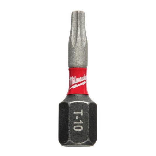 Milwaukee Shockwave Torx T10 X 1 in. L Impact Insert Bit Steel 2 pc