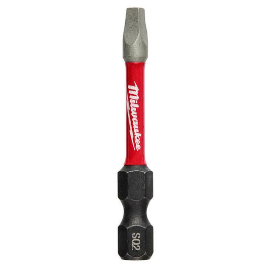 Milwaukee Shockwave Square Recess #2 X 2 in. L Impact Power Bit Steel 15 pc