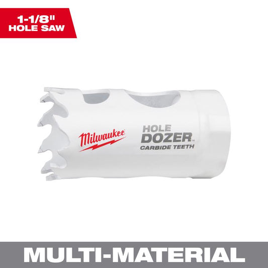 Milwaukee Hole Dozer 1-1/8 in. Carbide Tipped 2-1/8 in. L X 1/4 in. D Hole Saw