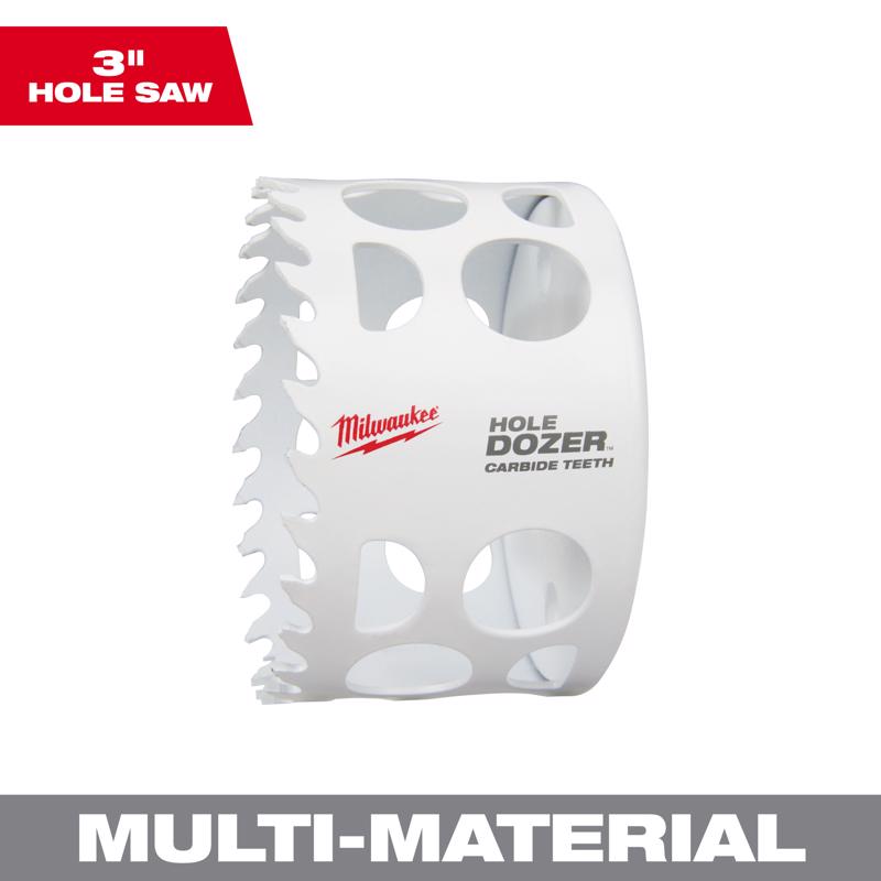 Milwaukee Hole Dozer 3 in. Carbide Tipped 1-7/8 in. L X 1/4 in. D Hole Saw